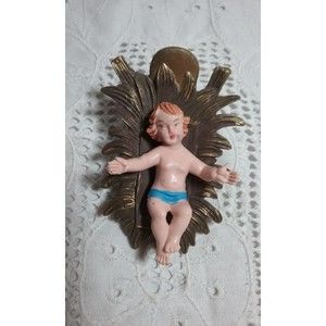Vintage Plastic Nativity Baby Jesus Figurine Made in Italy